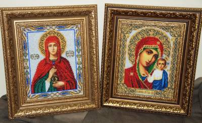 Иконы, вышитые учителем
